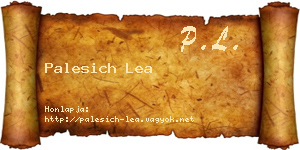 Palesich Lea névjegykártya